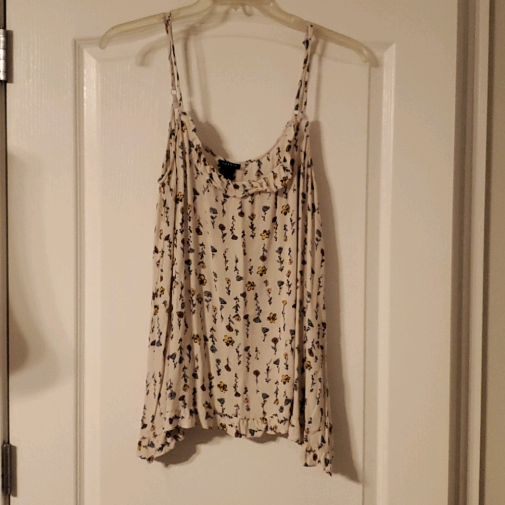 Floral Cami with Sharkbite hem